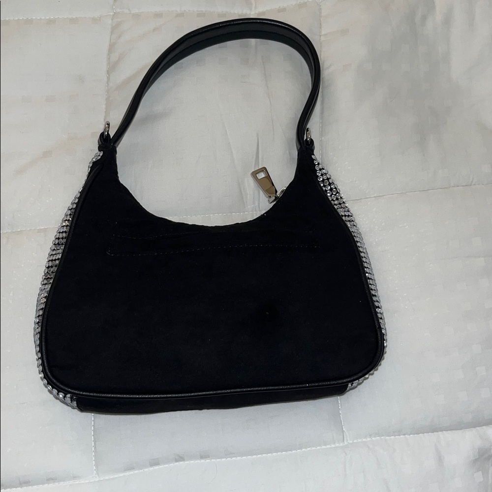 EUC INC black rhinestone evening bag - Picture 3 of 9
